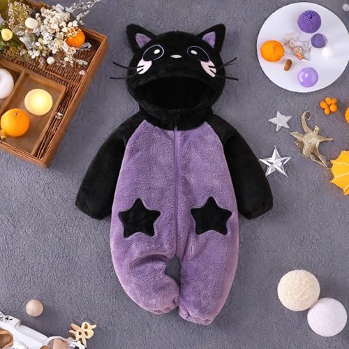 Disfraz animal para bebé con capucha y pijama peludo miniatura 4