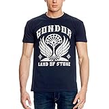 der herr der ringe der ringkrieg cheats Offiziell lizenziertes Mittelerde Shirt mit großem Gondor Land of Stone Motiv zur Filmreihe Lord of the Rings auf der Vorderseite. Modisches Baumwollshirt für Fans mit langlebigem und hochwertigem Aufdruck