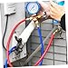 SHERCHPRY Automotive Air Conditioner Pressure Gauge Manifold Hose Set Refrigeration Service Tool for Car Ac Repair and Recharge with Silicone Protective Covers Random Color