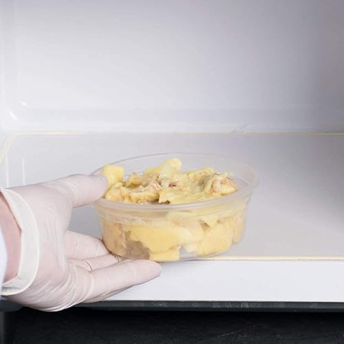 Miniatura 3 de RiverBlue TSHomeGoods - Recipientes de almacenamiento de alimentos para delicatessen con tapas de 8 onzas, aptos para congelador, microondas,