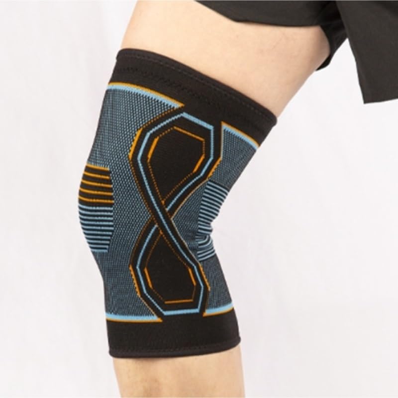 Men's Breathable Nylon Knitted Knee Pads For Sports Cycling Women's Fitness Equipment
