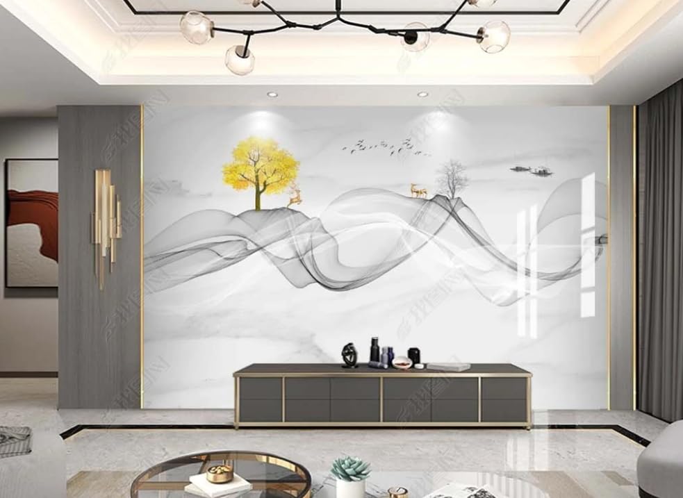 Poster mural géant lignes de fumée créez une ambiance zen dans votre restaurant