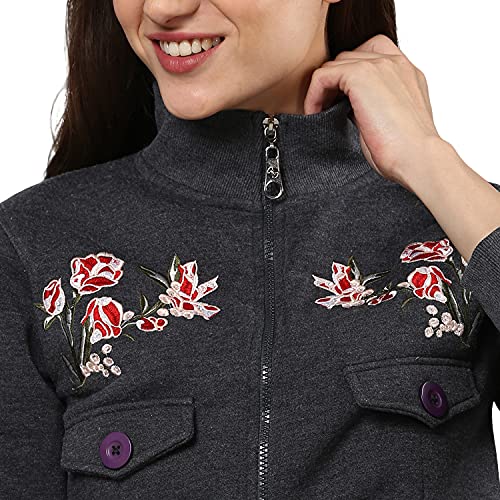 Image of Campus Sutra Women's Cotton Crew Neck Sweatshirt