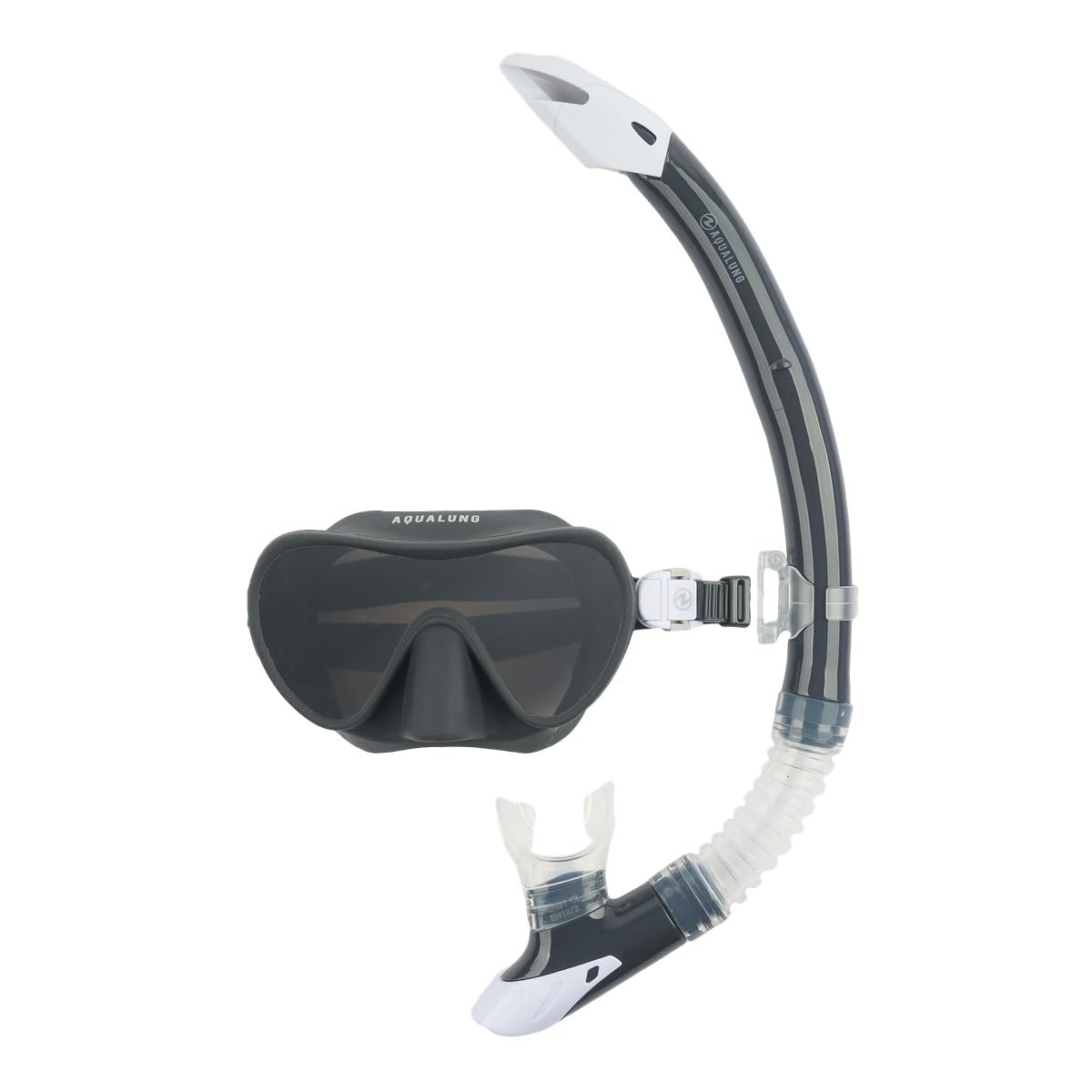 Aqualung Combo Nabul - Set maschera e tubo da immersione, colore: Grigio/Bianco