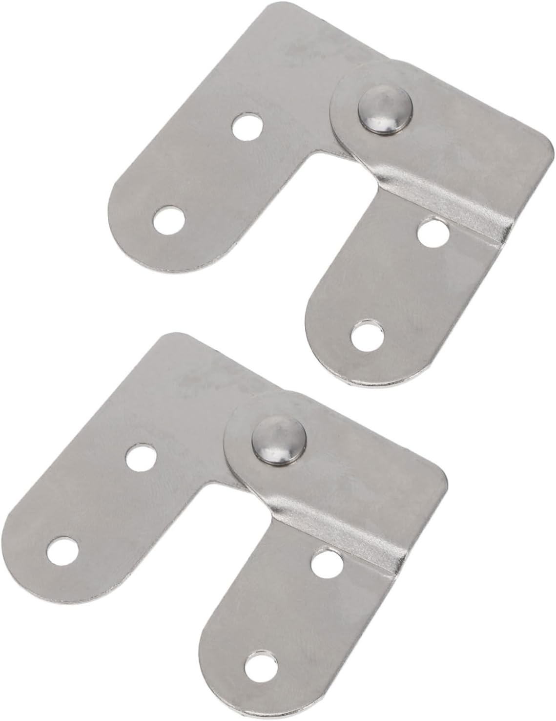 2pcs Degree Folding Table Hinge Iron Silver for Furniture