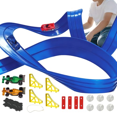 Rennwagenspiel, lustiges Transportspielzeug, Spielzeug-Rennstrecke, für Kinder, Geburtstag, Weihnachten, Zuhause, Reisen, Schule, Kindergarten