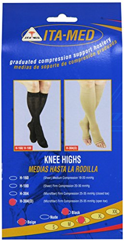Image of ITA-MED I H-304(O)(2) L BBL Microfiber Knee Highs, Mixed Colors, Large