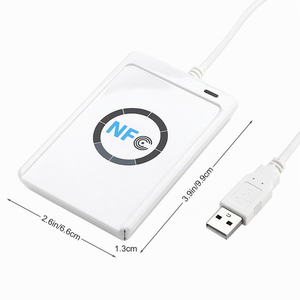 Fob Copier, NFC Lese Und Schreibgerät, NFC ACR122U RFID NFC Reader/Writer Kartenlesegerät Karten Lesegerät NFC RFID Leser Externe Kartenlesegeräte Identifikation RFID Karte SDK 5xMifare IC-Karte