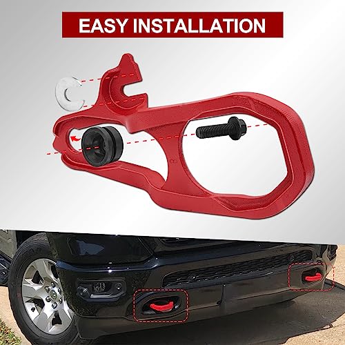 Autobaba 82215268AB Front Car Front Forged Heavy Duty Tow Hooks Compatible thumb #4