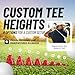 BirTee Golf Tees - PRO Speed Plus with Flexibility & Durability - 8 Pack. Indoor Golf Tees/Golf Simulator Tees/Winter Plastic Golf Tees (Yellow)
