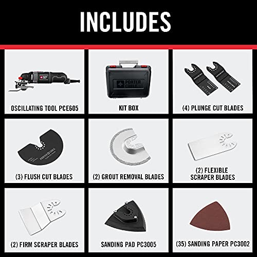 Porter Cable PCE605K52 3.0-amp Oscillating Multi-Tool Kit with 52 Accessories