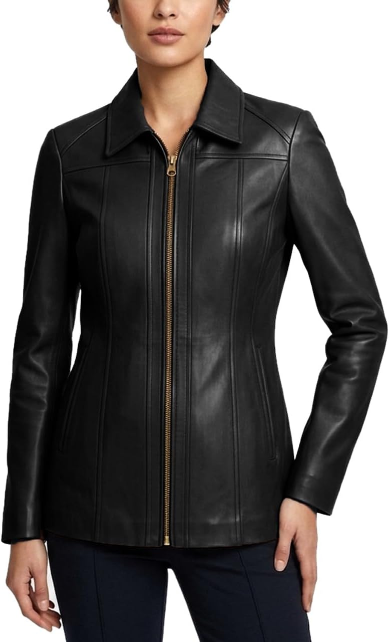 Real Leather Jacket Women - Real Lambskin Leather Car Coats For Women's - Casual Coat Style Women's Trench Coats