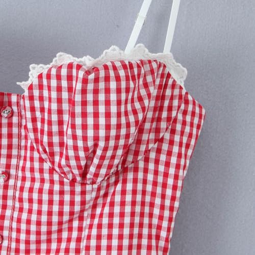 Traje de corsé bávaro para mujer con acabados de encaje y falda acampanada 5