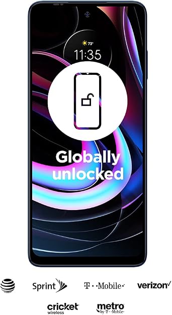 Motorola Edge | 2021 | 2-Day Battery | Unlocked | Made for US 8/256GB | 108MP Camera | Nebula Blue