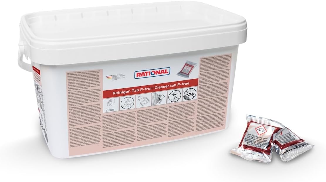 Red Detergent Cleaner Tablets - Combi Oven Cleaning Tablets for Rational and Lincat SCC Ovens - Powerful, Professional-Grade Hygiene Solution - Tub of 130