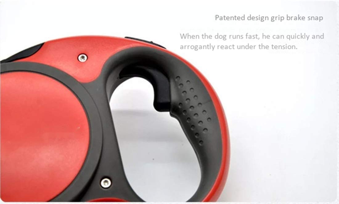 Chien Escamotable Extra-Robuste pour Petits et Moyens Chiens Système de Verrouillage de Frein Enchevêtrement a 360 °Laisse de 5 M pour Promener Son Chien