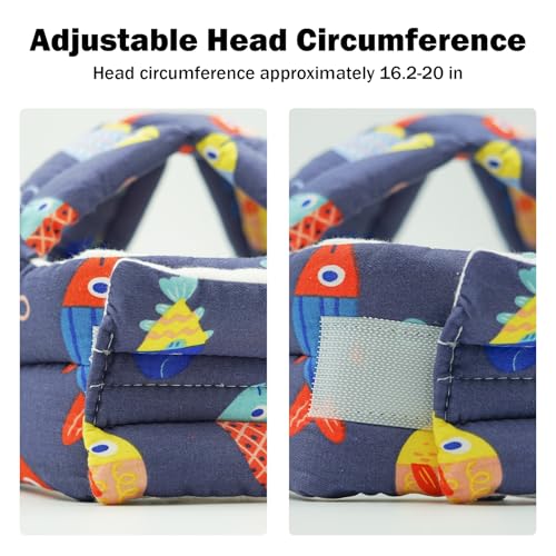 Image of Baby Head Protector Baby Helmet for Crawling Walking, No Bumps Safety Head Adjustable Protective Cap for Walking, Playing (Style 4)