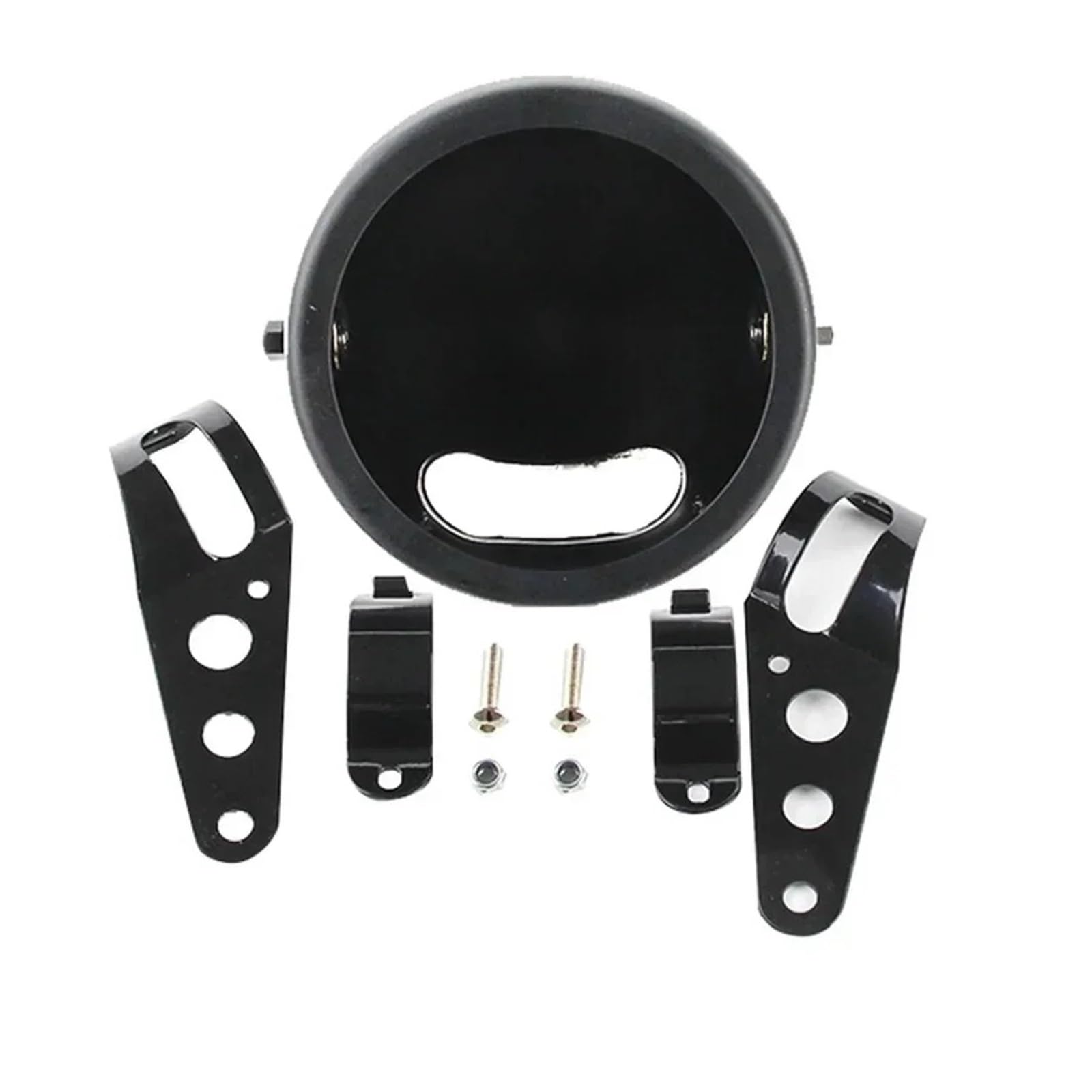 Pour Chopper 5,75 Pouces Moto Ronde Noire 3/4 "boîtier De Montage Phare LED Coque Seau ﻿ Projecteur Avant Moto