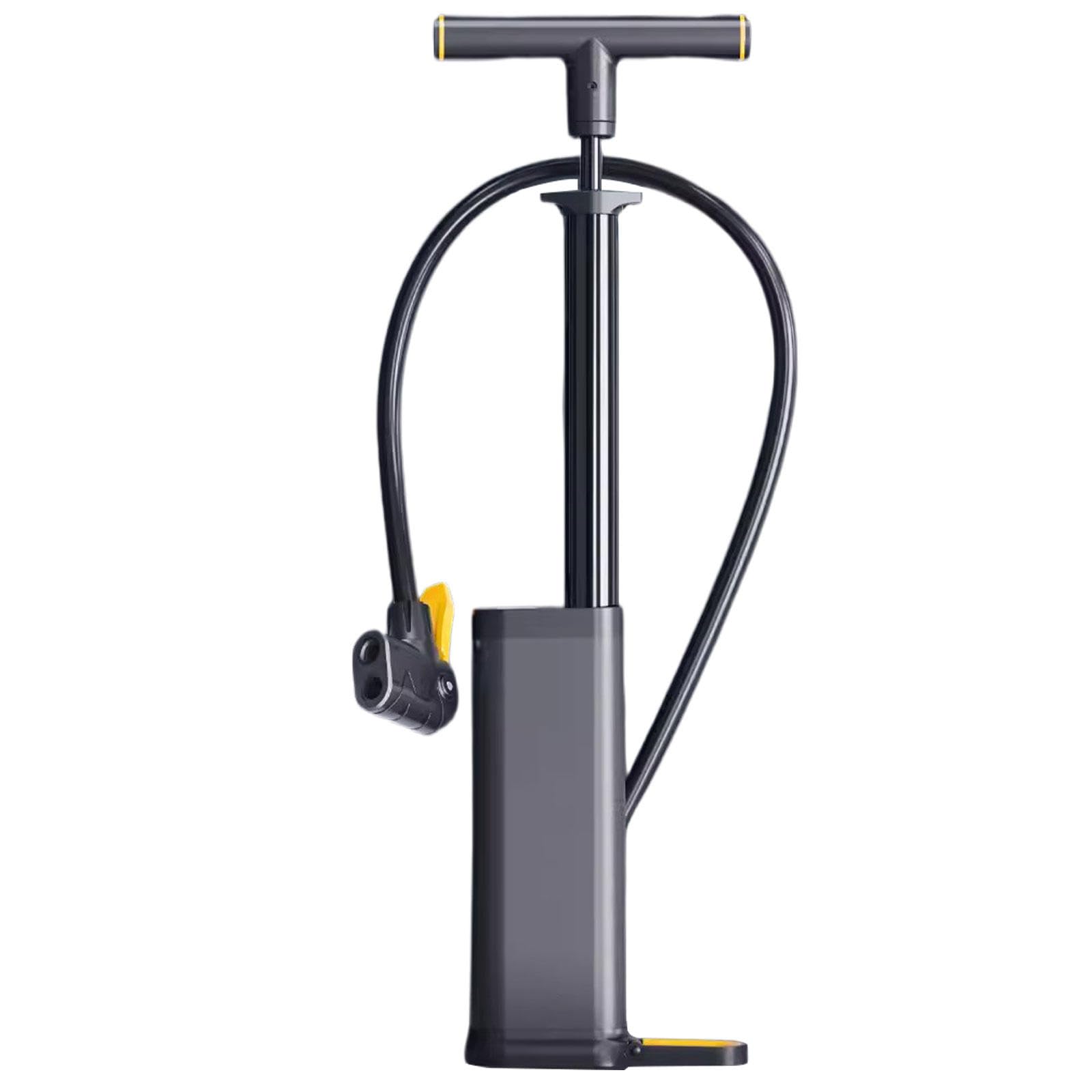 Bomba de Bicicleta Portátil, Bomba de Piso para Bicicleta Infladora con Amortiguador de Alta Presión Uso Más Fácil con Válvulas de Bomba de Bicicleta Presta y Schrader. 130 PSI