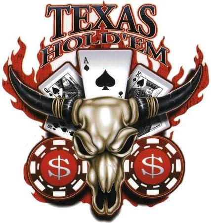 Texas Hold 'Em Bullhead Sticker