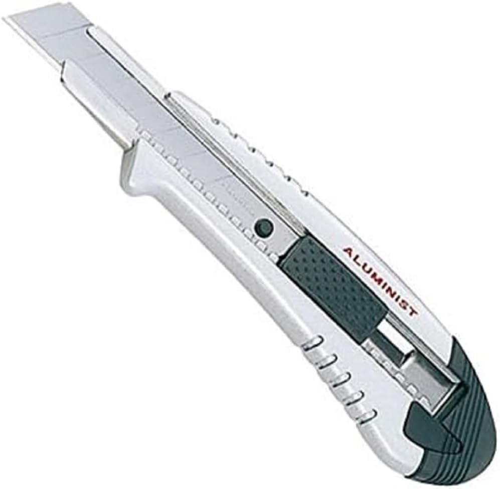 Tajima Cutter Knife (Cutter, Carpet Knife), 25 mm Blade, Dial-Blade-Lock - Stainless Steel - AC701S