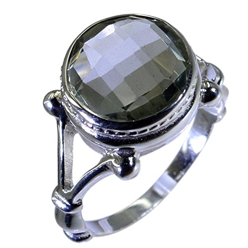 Bague améthyste verte argent sterling 925 véritable joyau lithothérapie de prestige