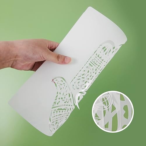 Miniatura 3 de Plantillas de geometría sagrada – 12 plantillas de yoga con Om, loto, chakra, mandala, hamsa, sol, luna símbolos para pintar sobre madera, tela,