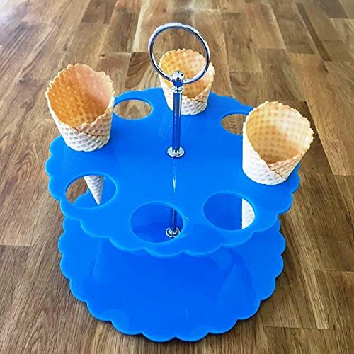 Ice Cream Cone Stand by Super Cool Creation, Bright Blue - 12 Hole