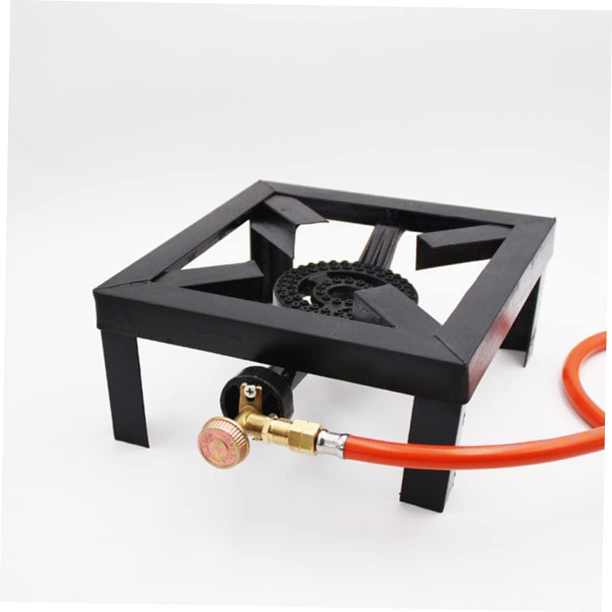 VICASKY Single Burner Propane Camping Stove Regulator and Hose Heavy-Duty Cast Iron Gas Cooker for Outdoor Cooking Portable Gas Grill for Camping and Backpacking