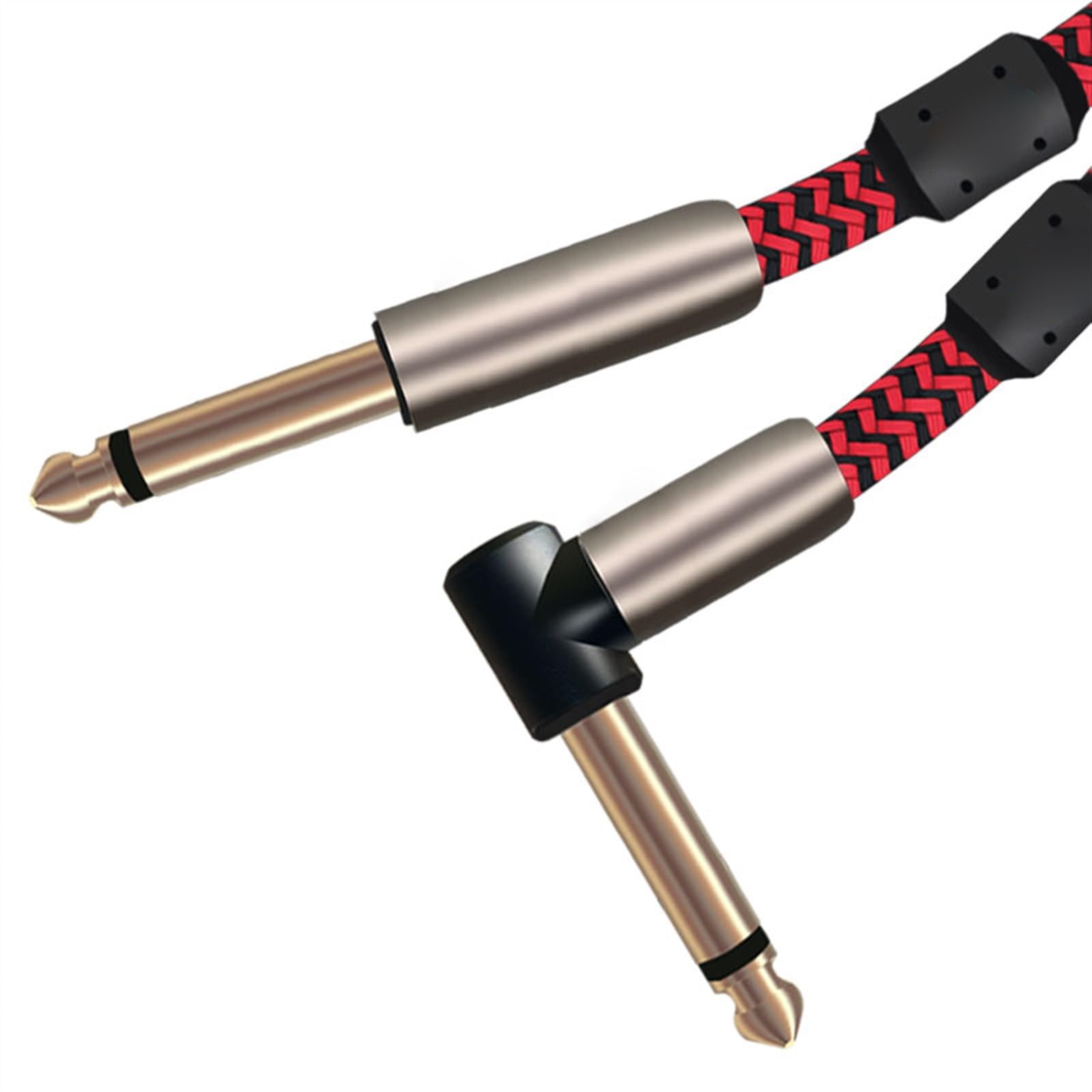 Cavo Audio per Chitarra Chitarra Elettrica Pianoforte Elettronico Mixer Audio Cavo Gomito 6.5 Cavo Audio Cavo di Riduzione del Rumore (Color : 8 Meters)