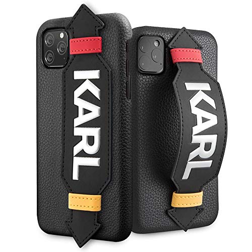 CG MOBILE Coque pour Iphone 11 Pro Karl Lagerfeld Strap Cover Noir