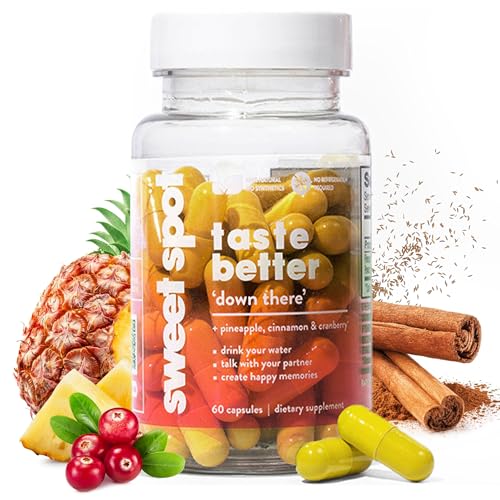 Sweet Spot &ndash; Pineapple & Cranberry Vaginal Health Supplement, 60 Capsules &ndash; Freshens Taste,...