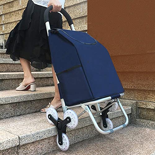 AYCDL Trolley-Wagen, Multifunktions-Einkaufswagen, Küchenaufbewahrungswagen, Aluminiumlegierung, Wasserdichtes Oxford-Tuch, Aluminiumlegierung, Faltbarer Wagen, Supe,Brown – Bild 8