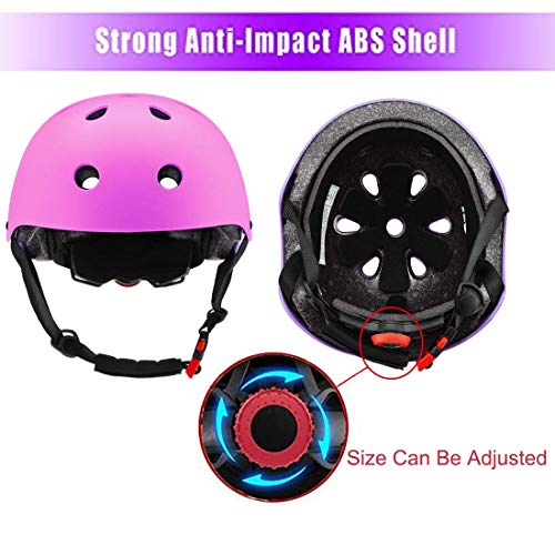 Image of Adjustable Helmet for Ages 3-16 Kids Toddler Boys Girls Youth,Protective Gear with Elbow Knee Wrist Pads for Multi-Sports Skateboarding Bike Riding Scooter Inline skatings Longboard Roller Skate
