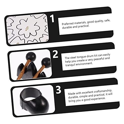 Milisten 2 Conjuntos De 6 Baquetas Kit De Tons Notas De Dedo Mente Para Música Marretas Tanque De De