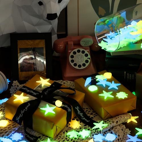 Image of 100 PCS Starfish Glow Rocks Mixed Color Luminous Stones Aquarium Garden | OSOPOLA Starfishshaped Mixed Color Glow Rocks Luminous Stones For Aquarium Garden Walkway FD05MX100A