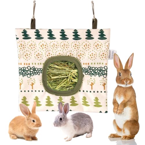 WUSJCOF Bolsas de Heno Alimentador de Conejo, Bolsa de Alimentación de Animales Pequeños, Bolsa de Heno de Conejo, Bolsa de Heno Cobaya para Mascotas para Conejo/Conejillo de Indias/Chinchilla