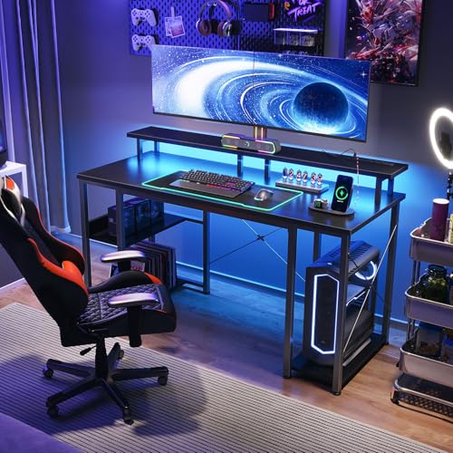 Odk 0B 48 Inch Gaming Desk With Led Lights & Power Outlets thumb #5