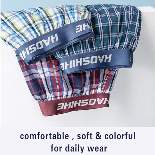 Men's woven boxer shorts 100% cotton with exposed waistband loose fit4