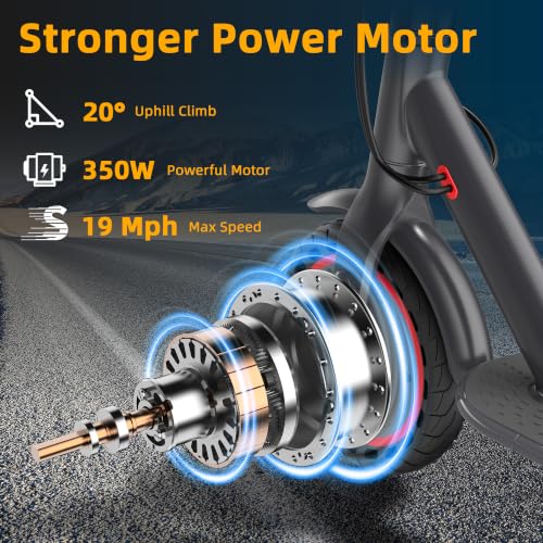 Image of Aovowheel Electric Scooter for Adults, Folding E Scooter with 350W /500W Motor 16 /24 Mph Top Speed, Max 19-23 Miles Long Range, 8.5'' /10'' /14''Tires Commuting Scooters with Dual Brakes System, APP