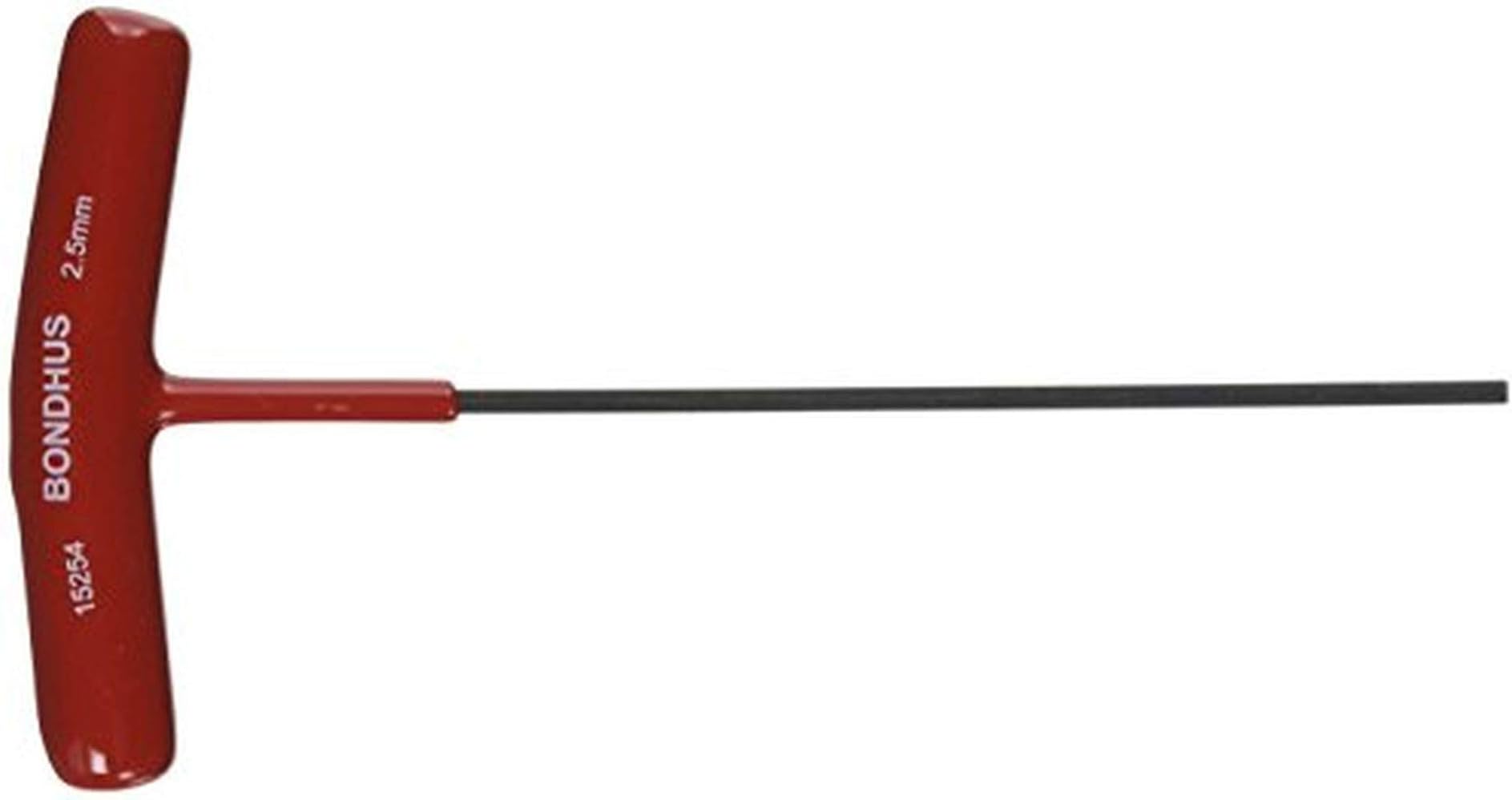 Bondhus, 2.5MM T-Handle HEX Driver 6", 2.5MM, 15254
