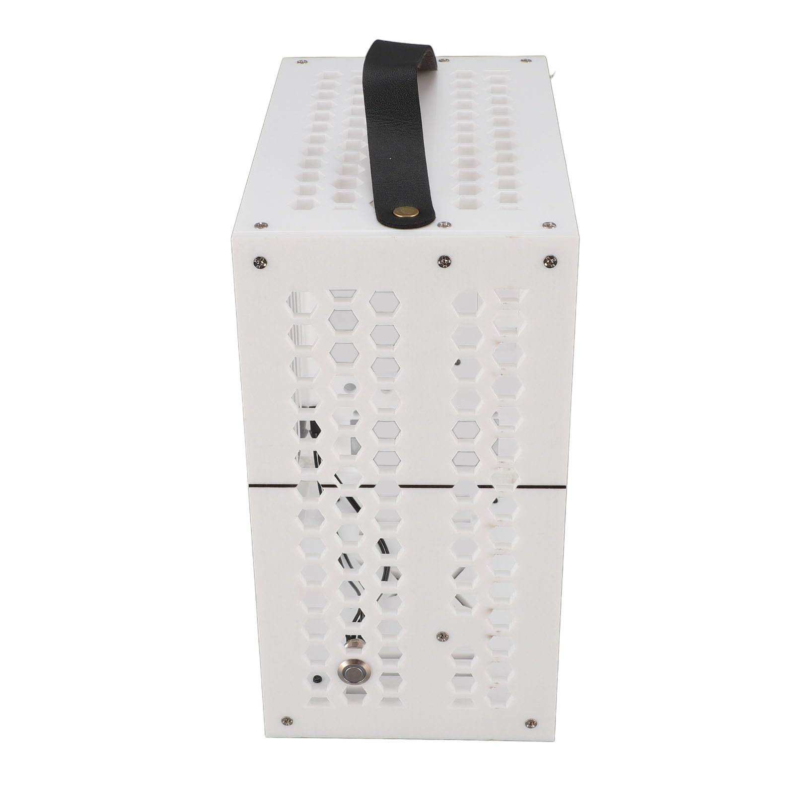 Emoshayoga Miniaturowa Obudowa Komputera ITX Przenośna Akrylowa Obudowa Komputera dla Majsterkowiczów 23x20,5x12cm Przezroczysty Przepływ Powietrza 360 Stopni (Biały)