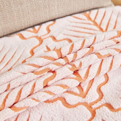 Image of HOMETHREADS Stretchable Elastic Jacquard Chair Seat Cover | Removable, Washable & Durable Chair Protector | Ideal for Dining Room, Kitchen, Restaurant & Party Chairs (Orange, Pack of 4)