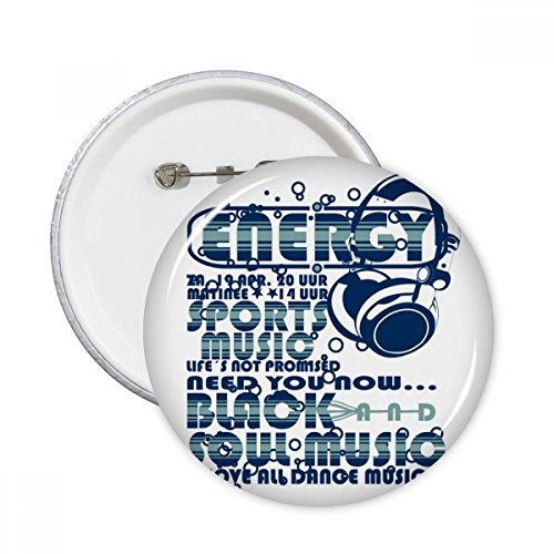 Sons bouton badge pins musique pour personnaliser les vêtements de style