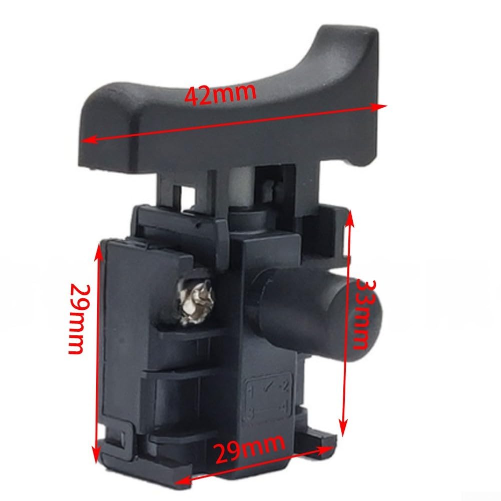 Bouton d'interrupteur d'alimentation de tronçonneuse sans balais pour scie électrique de 15,2 cm et 20,3 cm, pièce de rechange en métal et plastique avec commande latérale