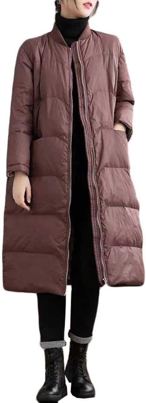 毛皮 カルガン ラム ロングコート 茶色 リアルファー ブラウン L