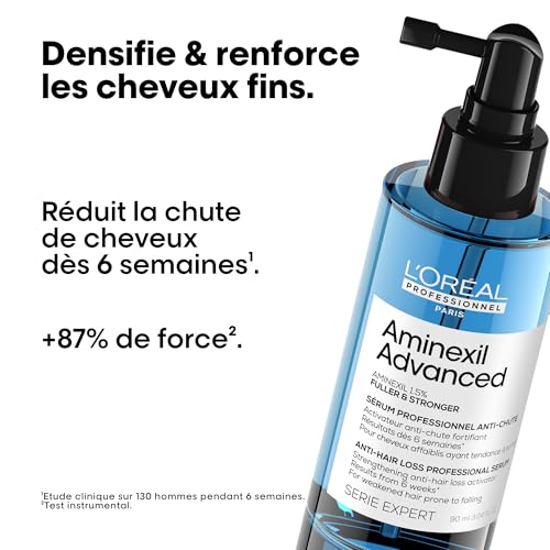 ’Oréal Professionnel – Pack Complet Anti Chute et Fortification des Cheveux Affaiblis – +8000 cheveux dès 6 semaines* Sérum Fortifiant + Sérum Densifiant + Shampoing Corporisant Serioxyl Aminexil - vue 4