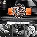 Imagen de RORIOS Reloj de Pulsera Elegante para Hombre Relojes Casual Deportivos Reloj Cuarzo Analógico Multifuncional Reloj Cronógrafo Luminoso Correa de Silicona Naranja