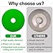 VARMDUKKE 2PCS Glass Cutting Disc for Angle Grinder, 100 mm Green Rock Plate Flat Grinding Blade, No Chip Ceramic Diamond Grinding Disc, Thin Wheel Sanding Blade Tool for Glass, Tile, Crystal