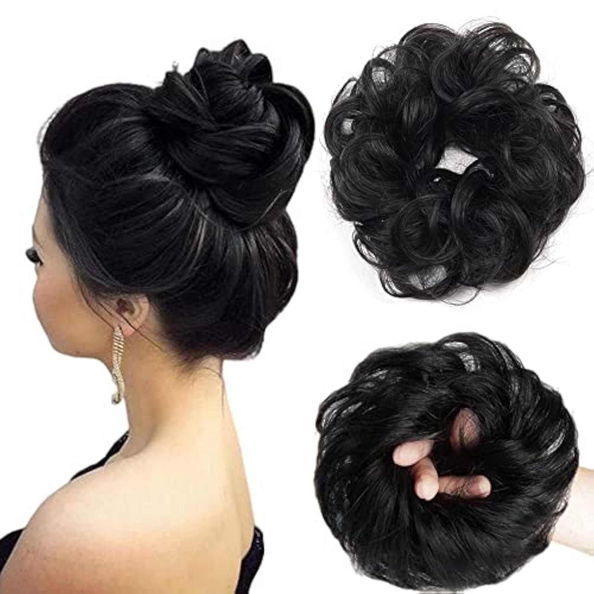 2 PCS Messy Hair Bun Hair Extension for Instant Hair Style
